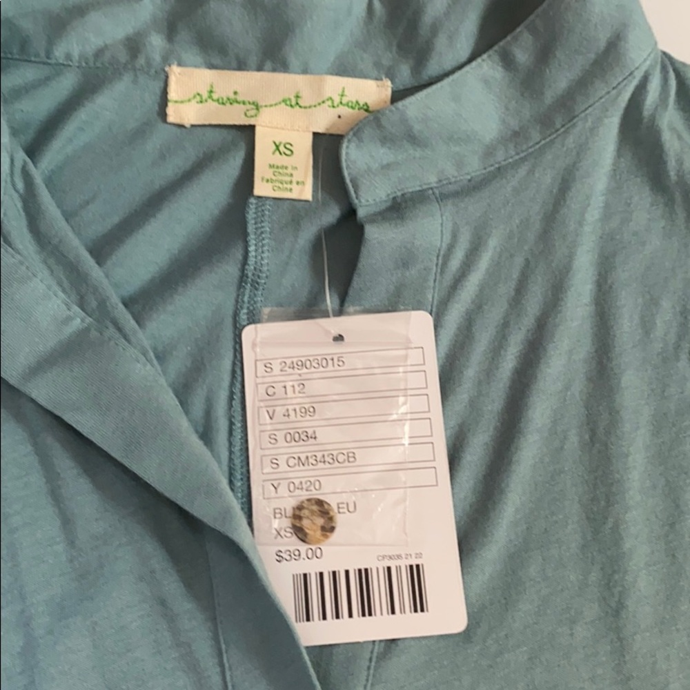 NWT* Urban Outfitters Staring at Stars Blue Top XS - Picture 2 of 3